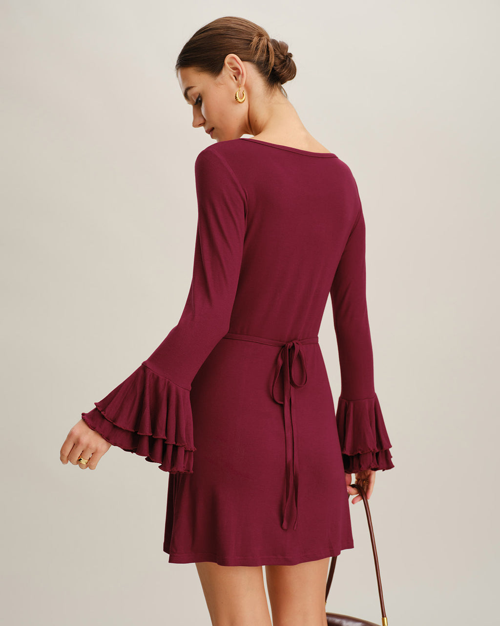 Women's Knitted Viscose Mini Dress Dresses - RIHOAS