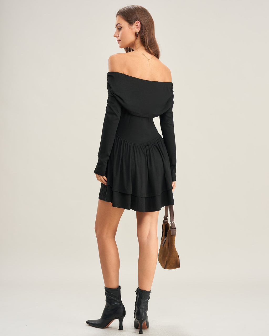 Women's Knitted Viscose Mini Dress Dresses - RIHOAS