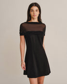Women's Knitted Viscose Mini Dresses Black - RIHOAS