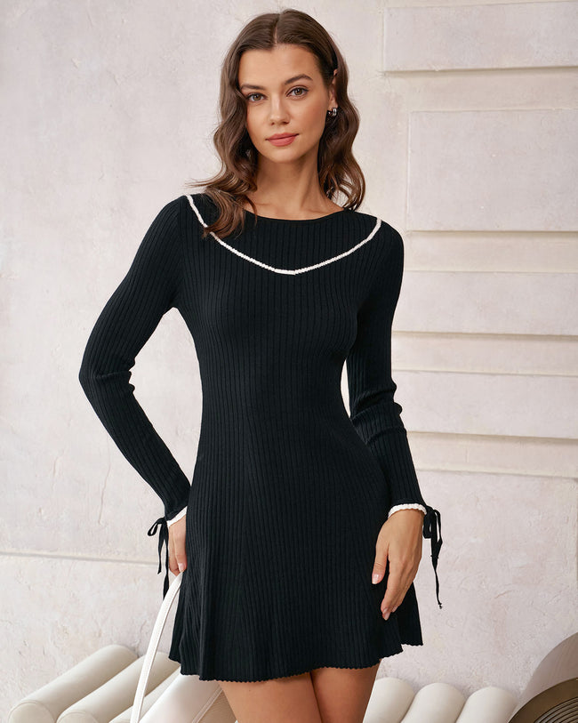 Women's Knitted Viscose Mini Dresses Dresses - RIHOAS