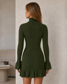 Women's Knitted Viscose Mini Dresses - RIHOAS - 04