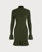Women's Knitted Viscose Mini Dresses - RIHOAS - 05