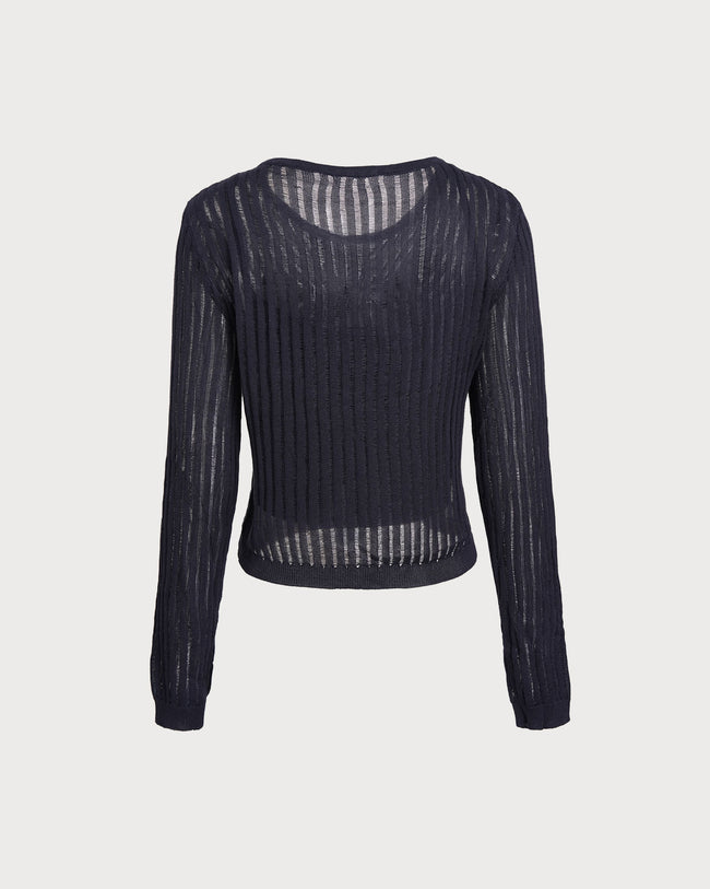 Women's Knitted Viscose Pullover Sweater Two-Piece Set Tops - RIHOAS