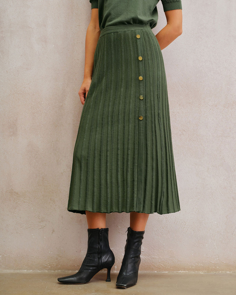 Women's Knitted Viscose Skirt Bottoms - RIHOAS