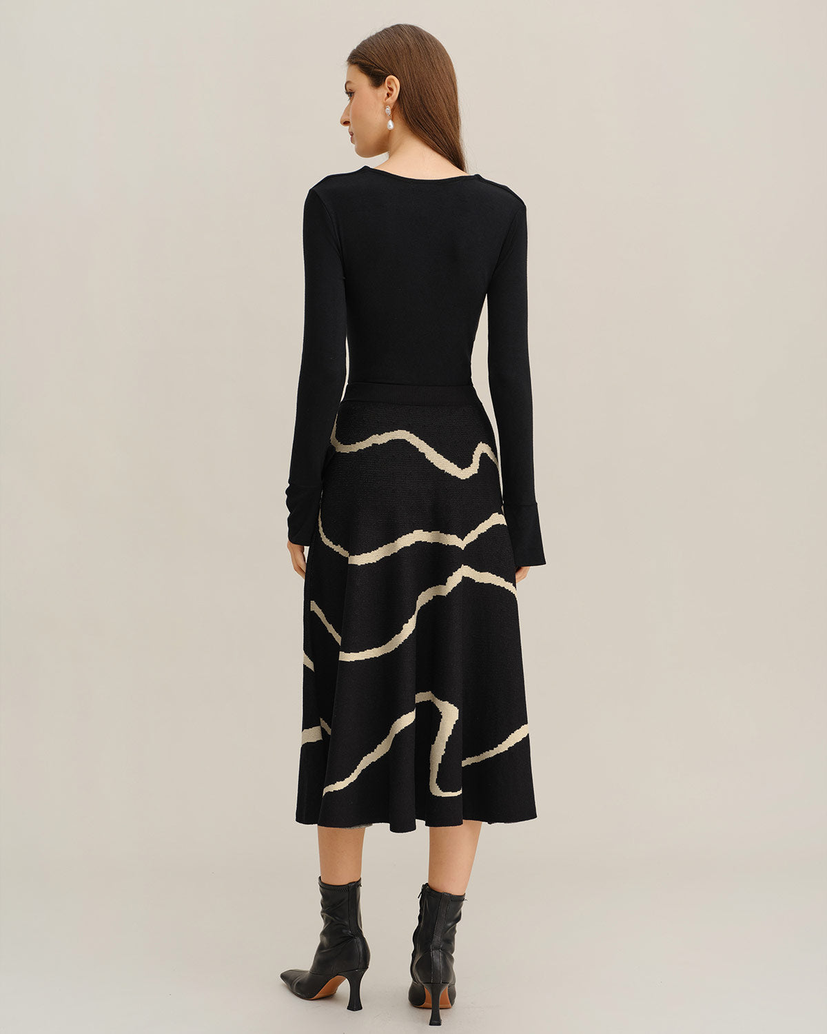 Women's Knitted Viscose Skirt Bottoms - RIHOAS