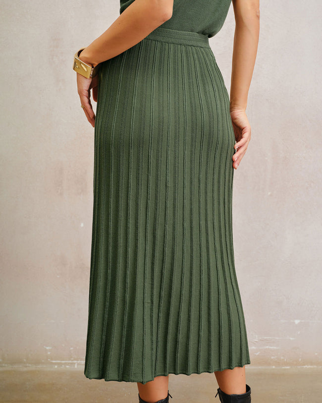 Women's Knitted Viscose Skirt Bottoms - RIHOAS