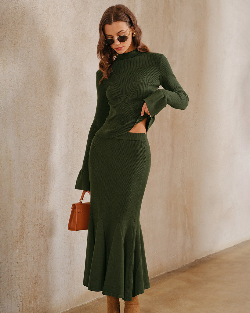 Women's Knitted Viscose Skirt Bottoms - RIHOAS