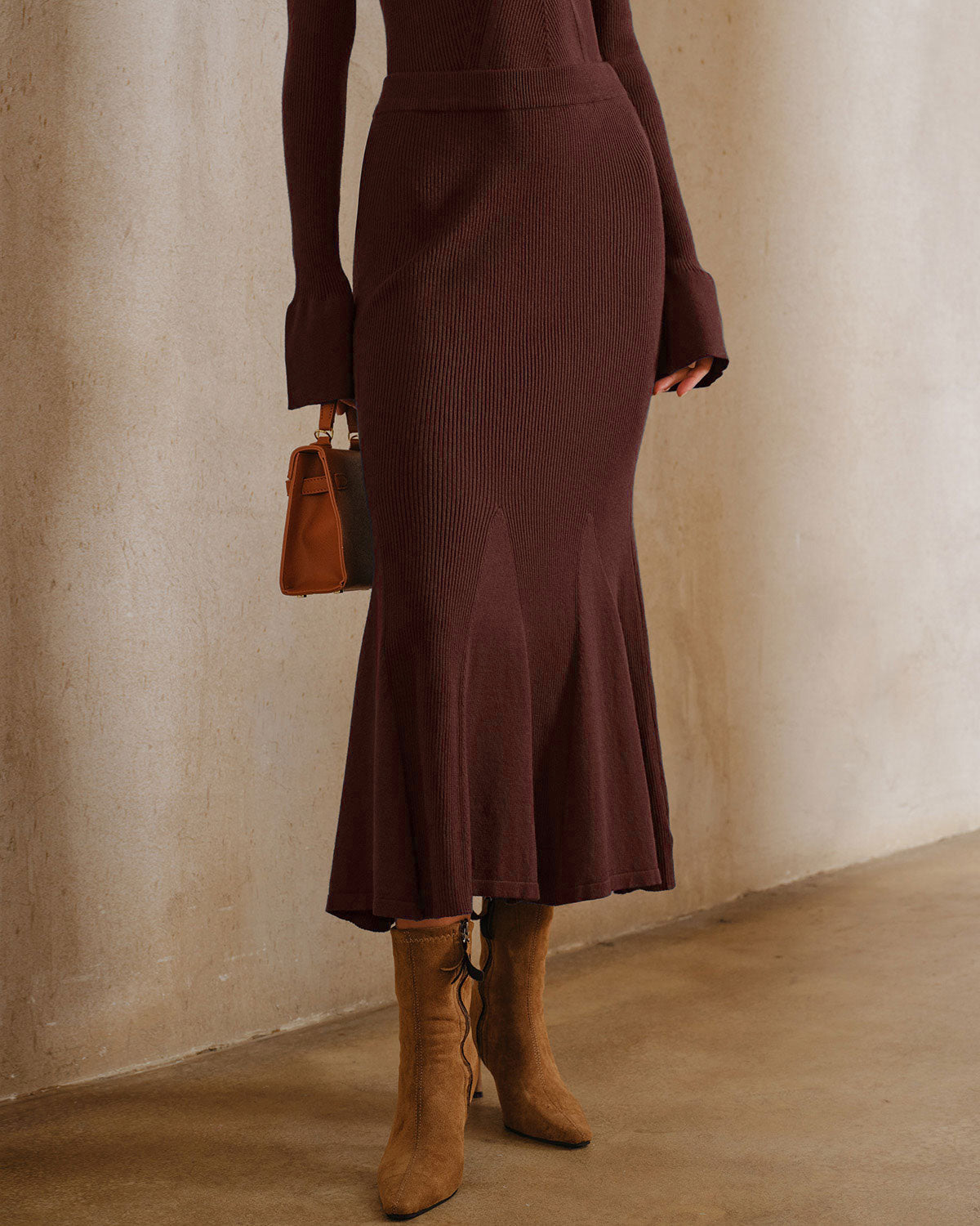 Women's Knitted Viscose Skirt - RIHOAS - 13