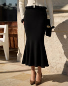 Women's Knitted Viscose Skirt - RIHOAS