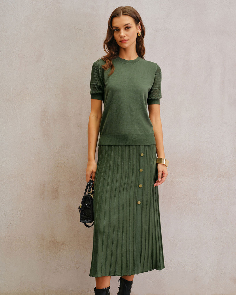Women's Knitted Viscose Skirt Bottoms - RIHOAS