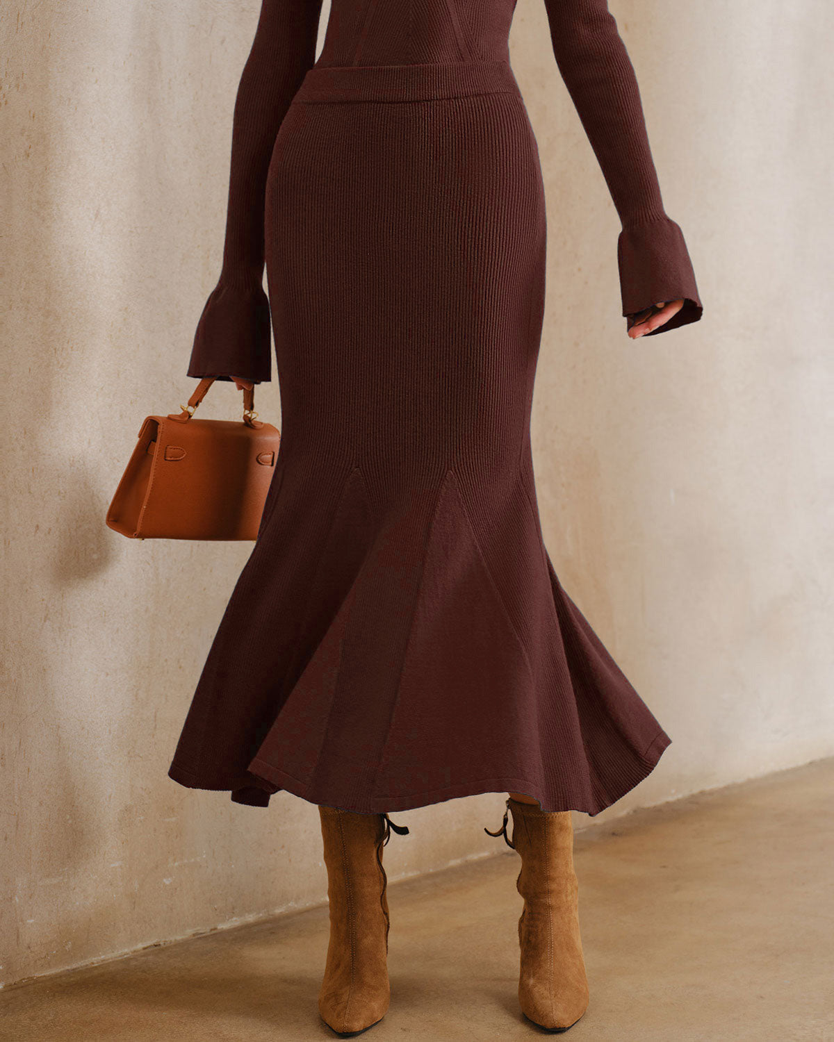 Women's Knitted Viscose Skirt - RIHOAS - 12