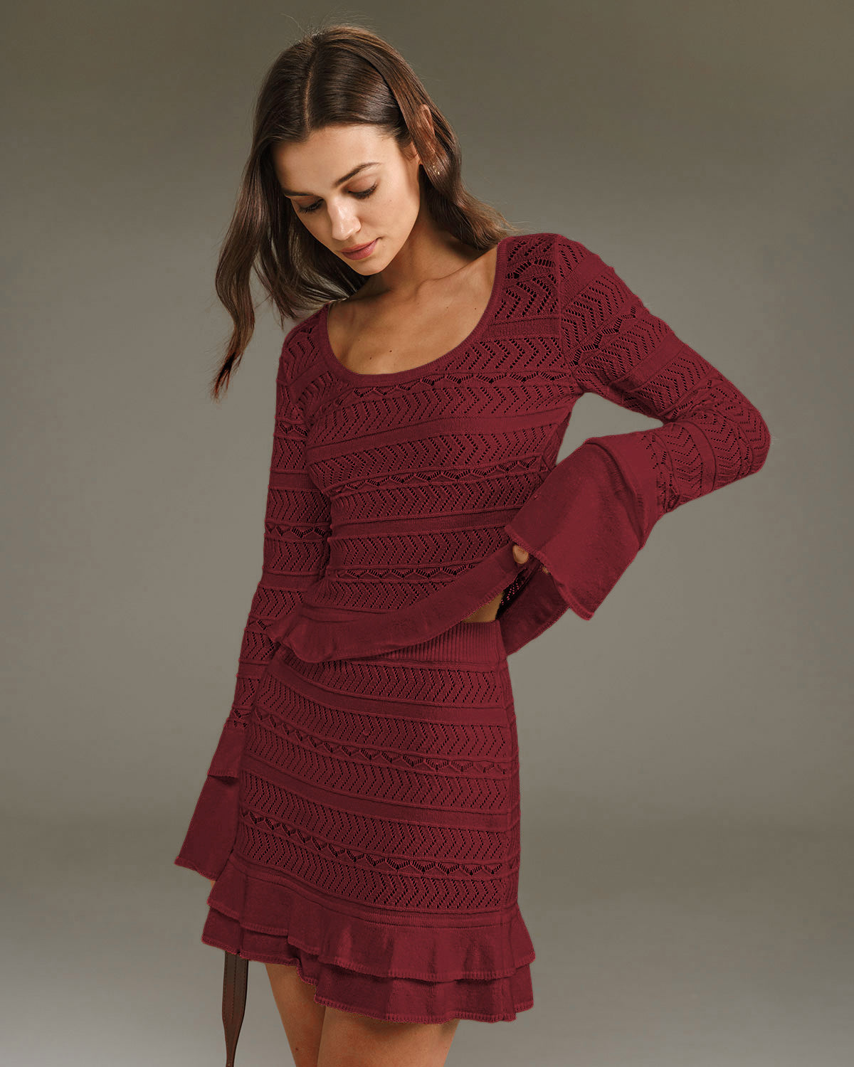 Women's Knitted Viscose Skirts Bottoms - RIHOAS