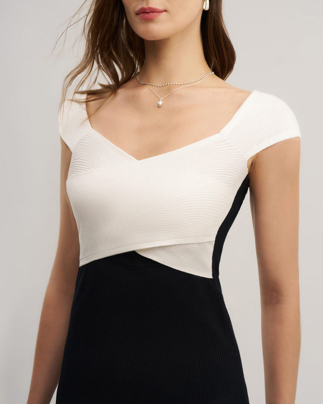 Women's Knitted Viscose Sweater Dress Dresses - RIHOAS