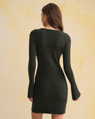 Women's Knitted Viscose Sweater Dress Dresses - RIHOAS