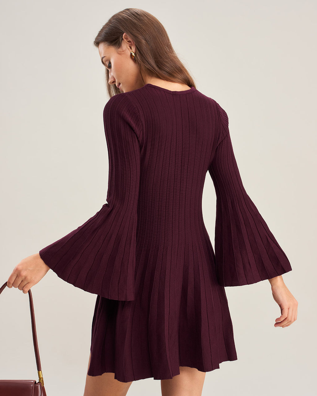 Women's Knitted Viscose Sweater Dress Dresses - RIHOAS