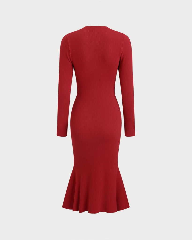 Women's Knitted Viscose Sweater Dress Dresses - RIHOAS