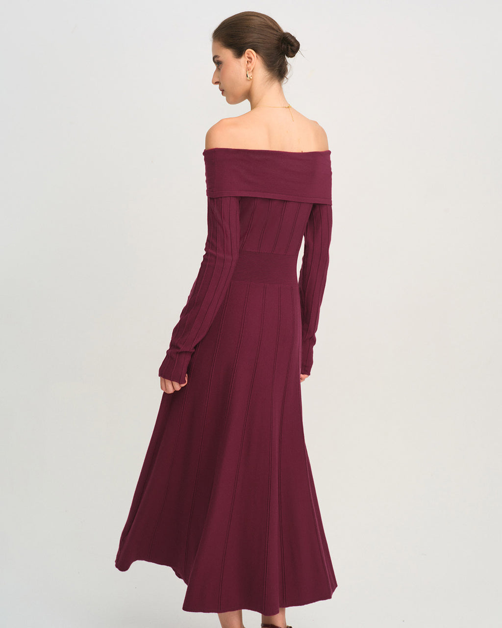Women's Knitted Viscose Sweater Dress Dresses - RIHOAS