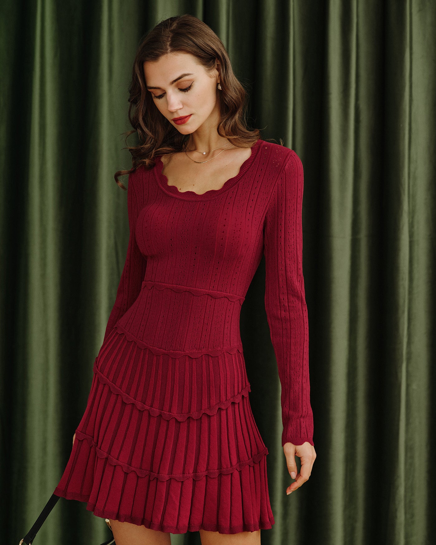 Women's Knitted Viscose Sweater Dress Dresses - RIHOAS
