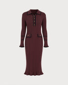 Women's Knitted Viscose Sweater Dress - RIHOAS - 01
