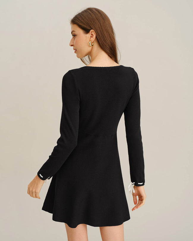Women's Knitted Viscose Sweater Dress Dresses - RIHOAS
