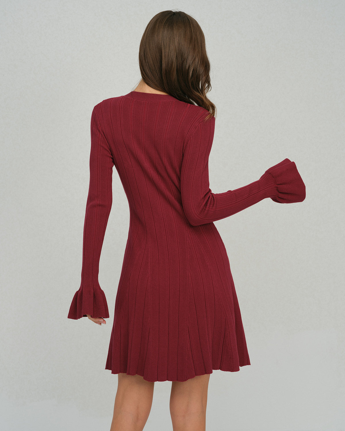Women's Knitted Viscose Sweater Dress Dresses - RIHOAS