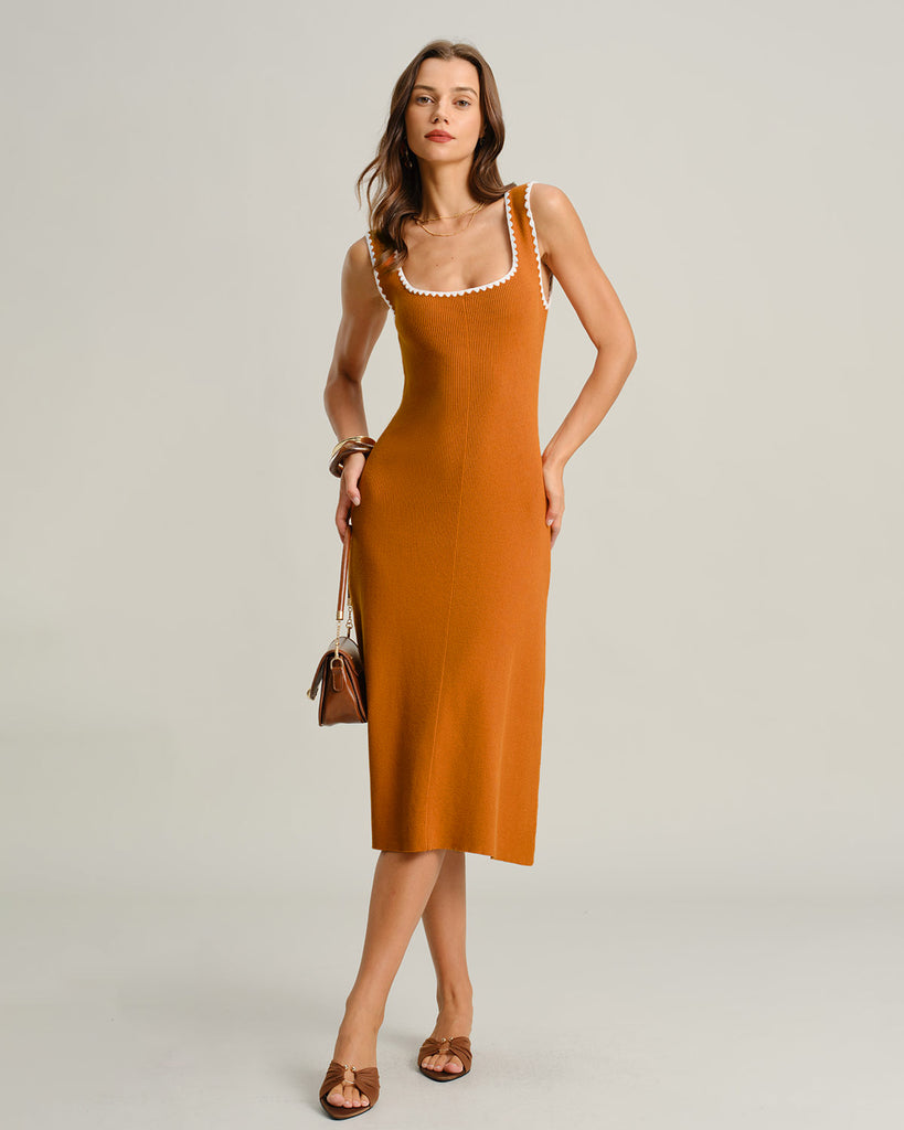 Women's Knitted Viscose Sweater Dress Dresses - RIHOAS
