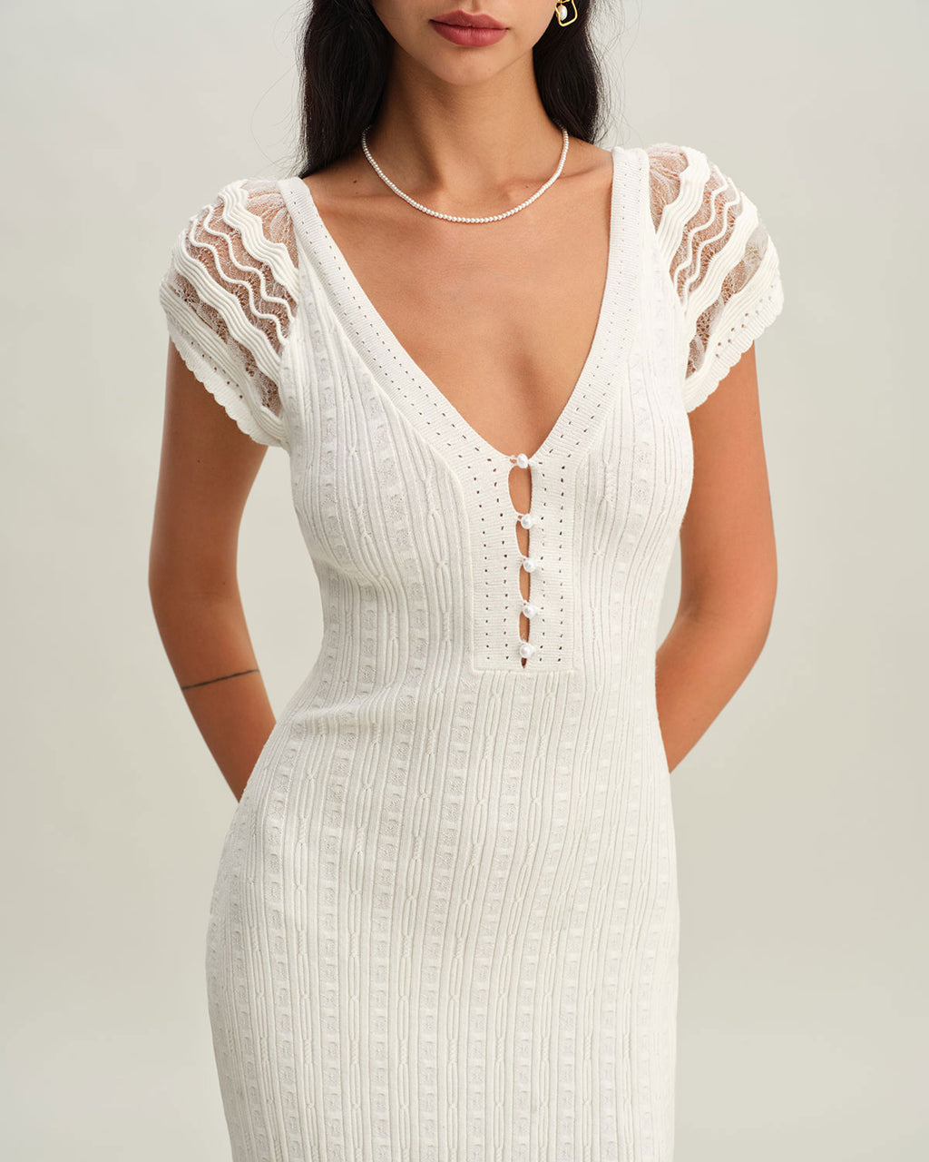 Women's Knitted Viscose Sweater Dress Dresses - RIHOAS