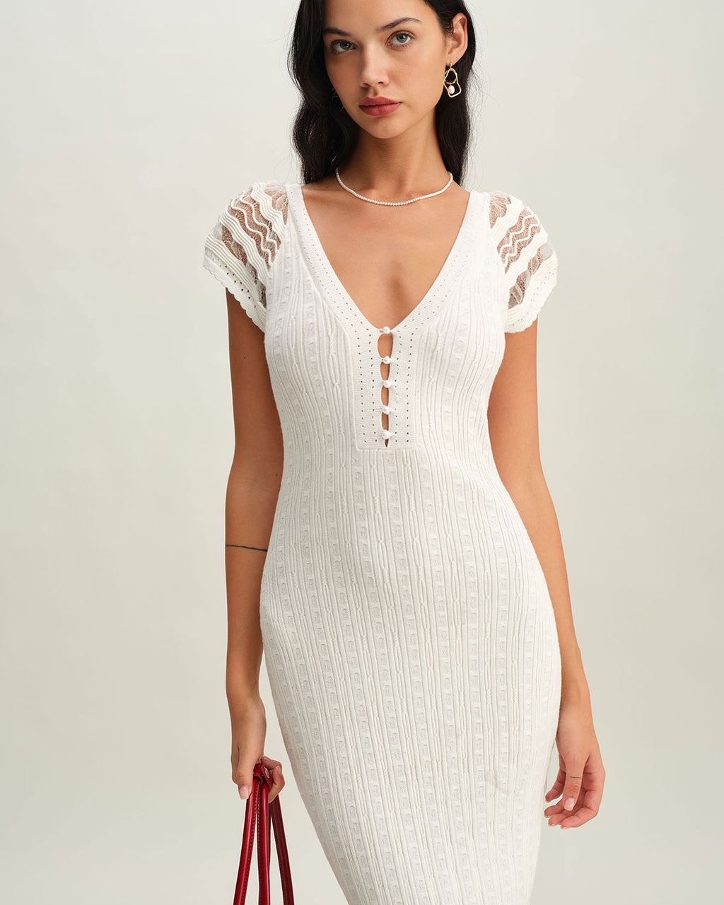 Women's Knitted Viscose Sweater Dress Dresses - RIHOAS