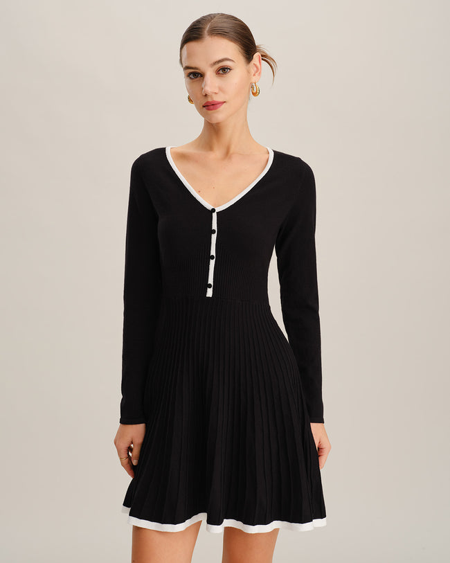 Women's Knitted Viscose Sweater Dress Dresses - RIHOAS