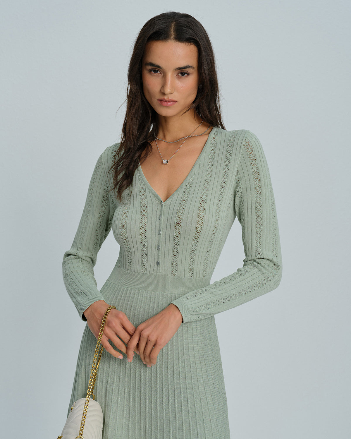 Women's Knitted Viscose Sweater Dress Dresses - RIHOAS