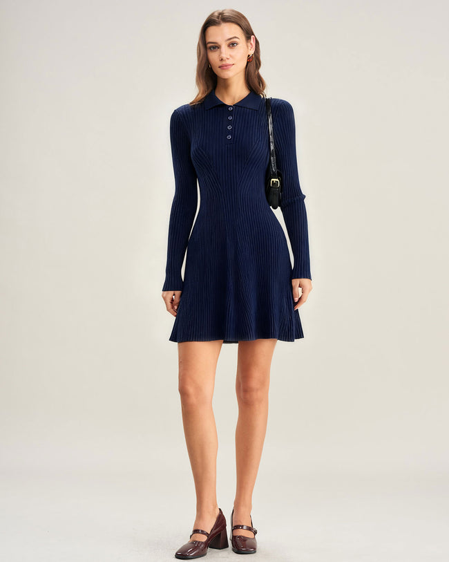 Women's Knitted Viscose Sweater Dress Dresses - RIHOAS