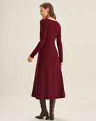 Women's Knitted Viscose Sweater Dress Dresses - RIHOAS