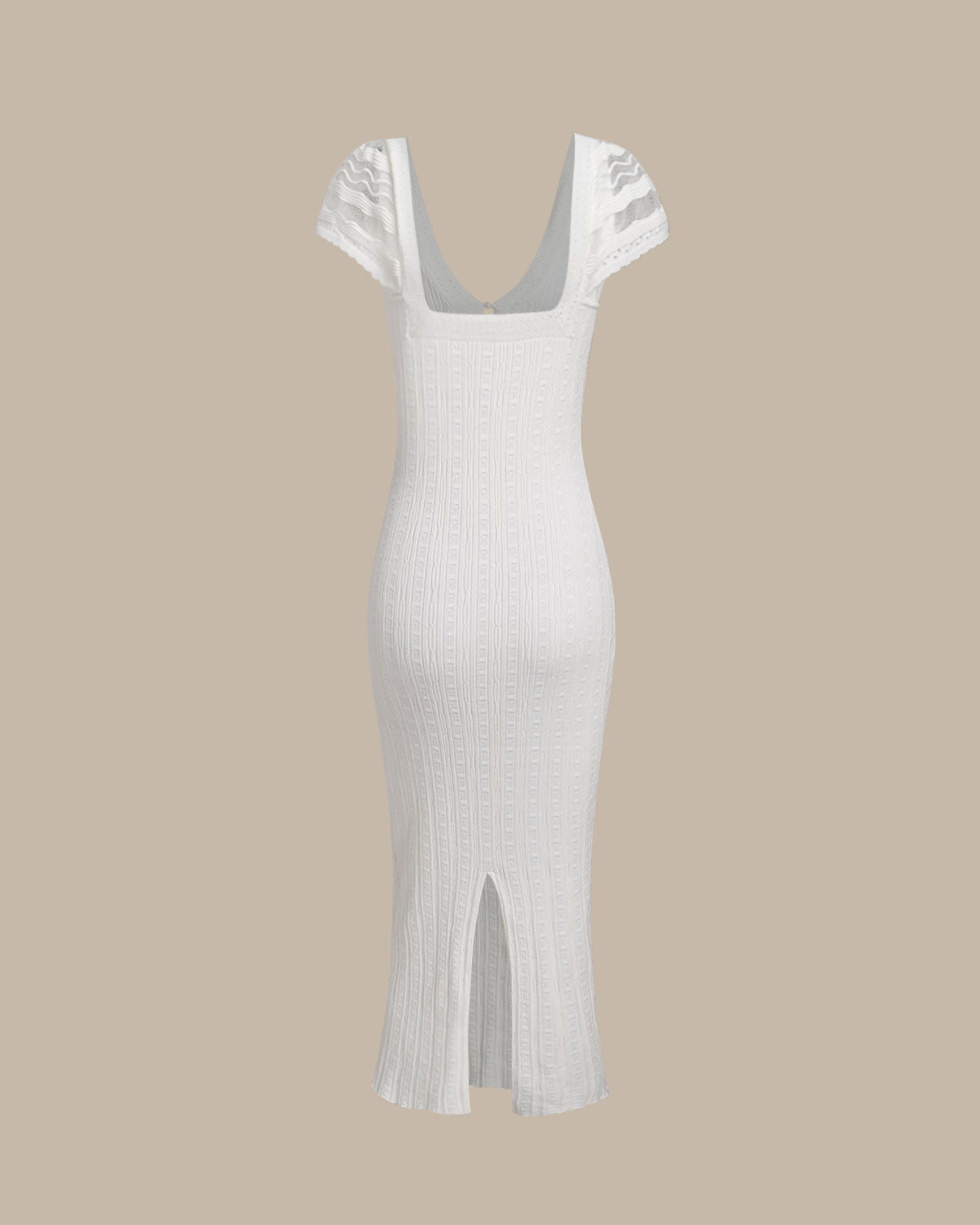 White Crochet Bodycon Sweater Dress & Reviews - White - Dresses | RIHOAS White Crochet Bodycon Sweater Dress & Reviews - White - Dresses | RIHOAS