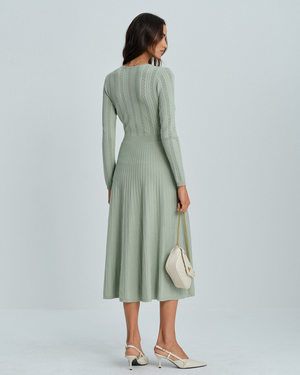 Women's Knitted Viscose Sweater Dress Dresses - RIHOAS