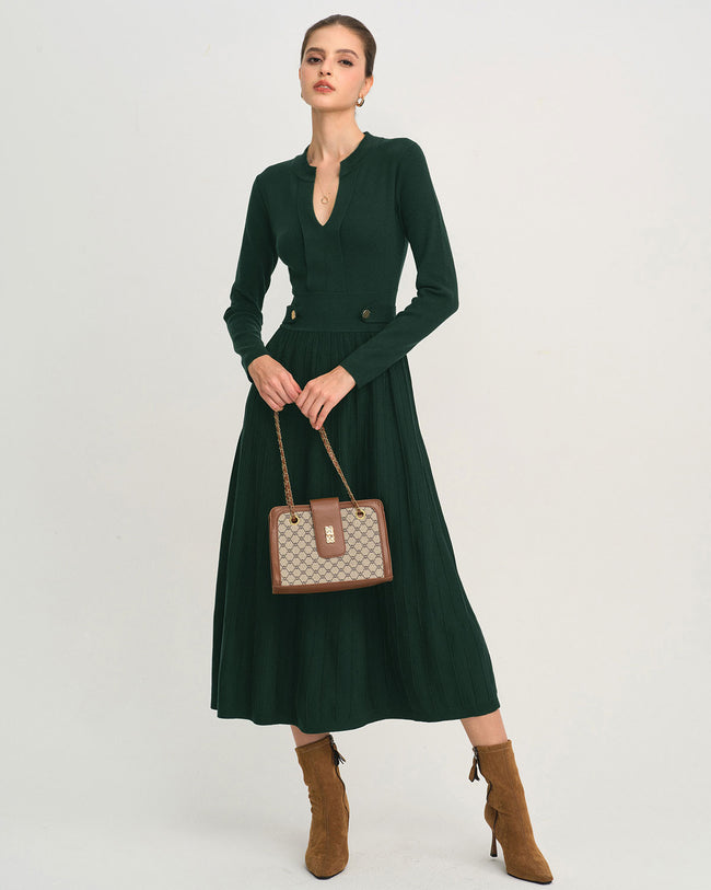 Women's Knitted Viscose Sweater Dress Dresses - RIHOAS