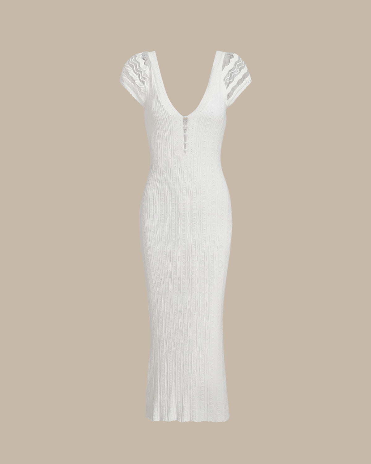 White Crochet Bodycon Sweater Dress & Reviews - White - Dresses | RIHOAS White Crochet Bodycon Sweater Dress & Reviews - White - Dresses | RIHOAS