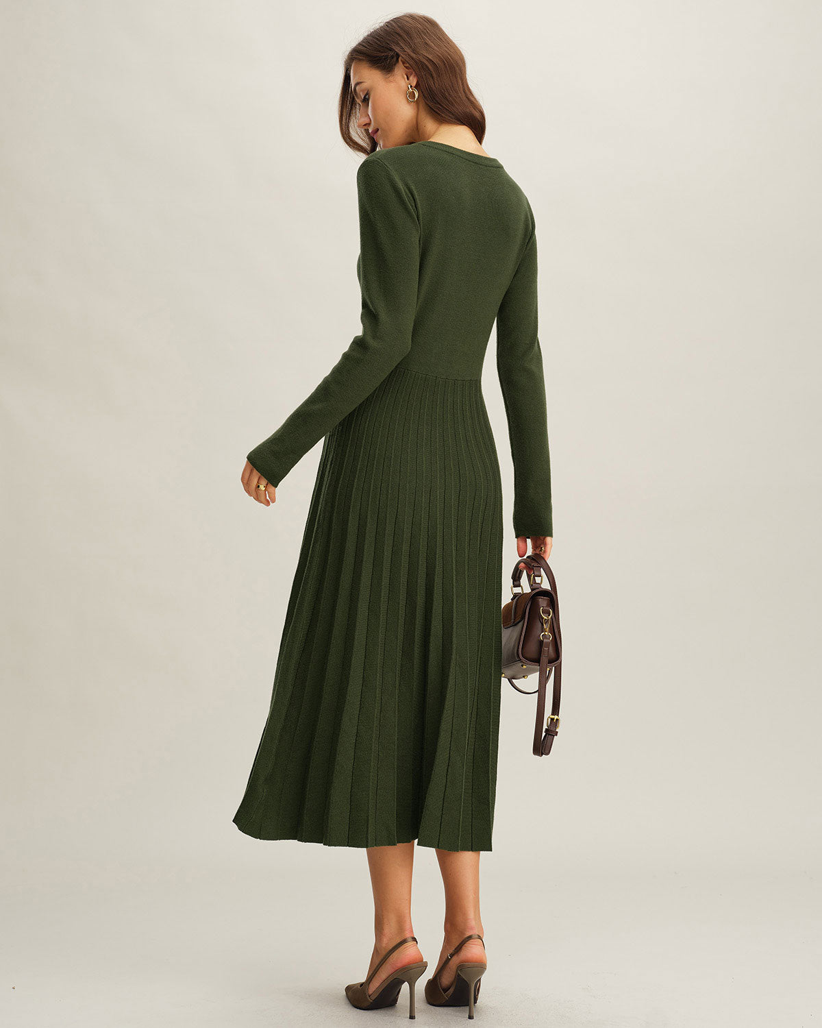 Women's Knitted Viscose Sweater Dress Dresses - RIHOAS