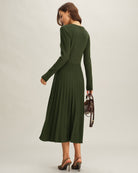 Women's Knitted Viscose Sweater Dress Dresses - RIHOAS