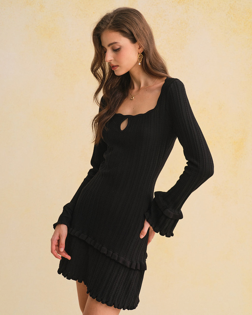 Women's Knitted Viscose Sweater Dress Dresses - RIHOAS