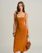 Women's Knitted Viscose Sweater Dress Dresses - RIHOAS