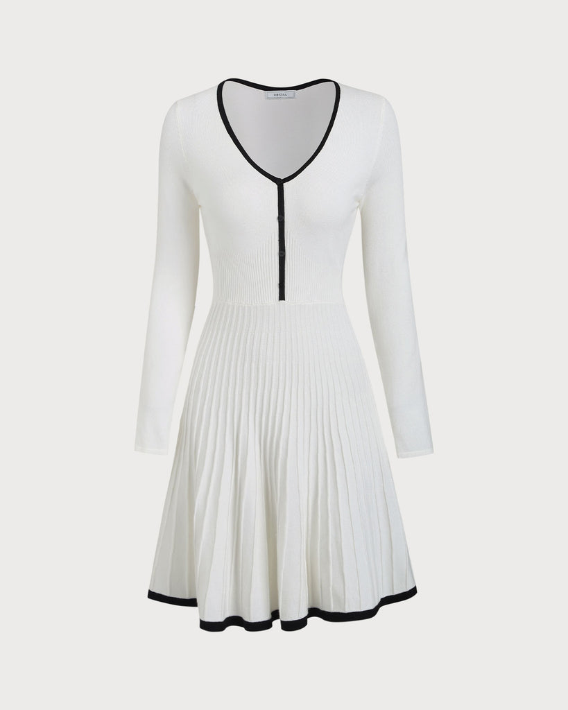 Women's Knitted Viscose Sweater Dress Dresses - RIHOAS
