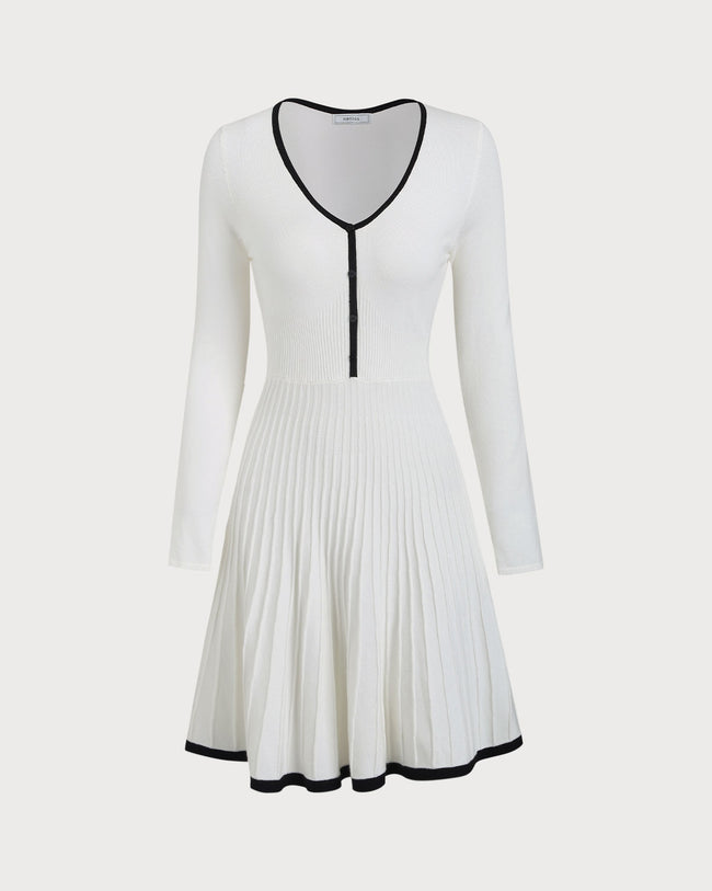 Women's Knitted Viscose Sweater Dress Dresses - RIHOAS