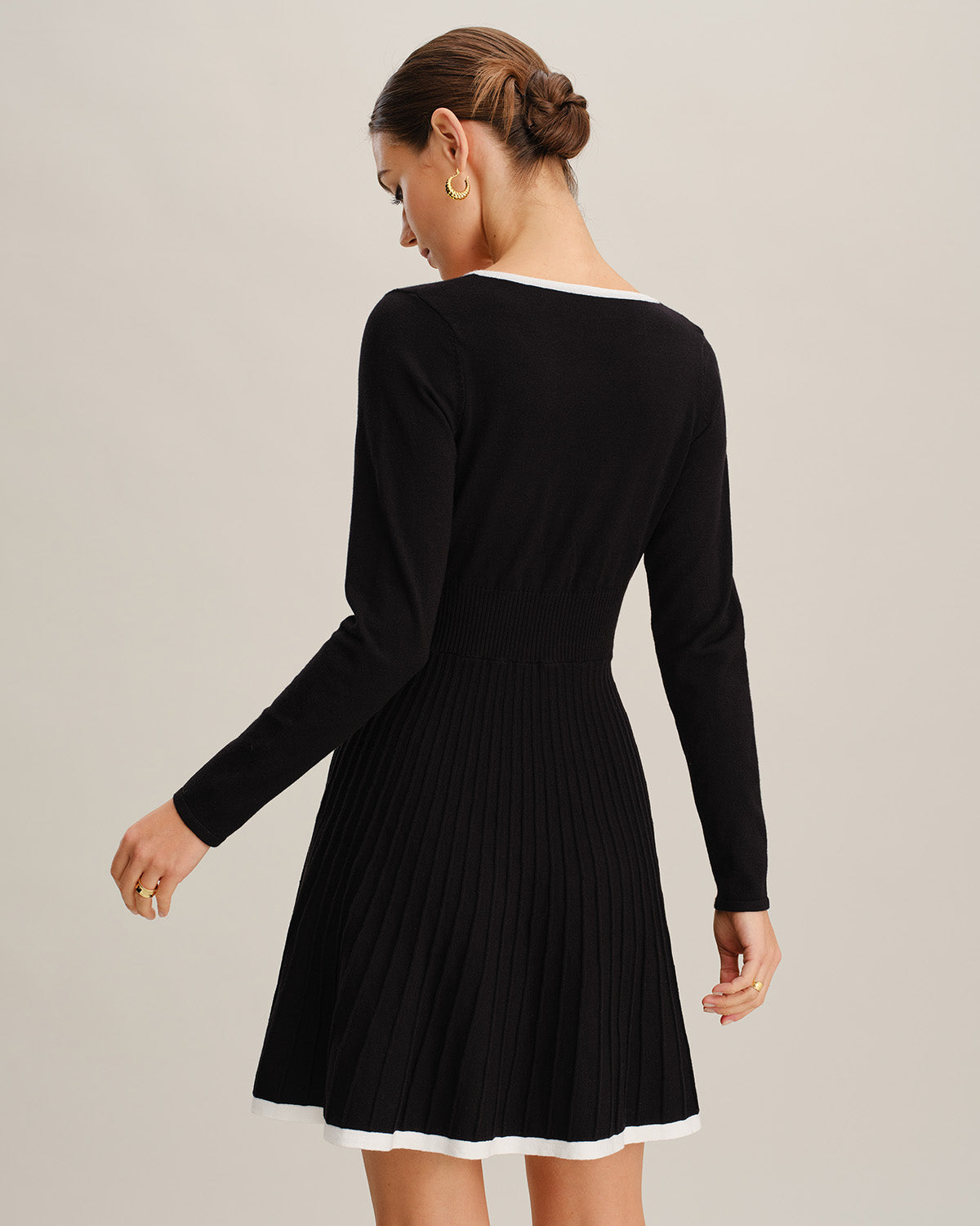 Women's Knitted Viscose Sweater Dress Dresses - RIHOAS