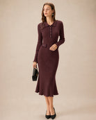 Women's Knitted Viscose Sweater Dress - RIHOAS