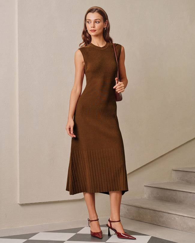 Women's Knitted Viscose Sweater Dress Dresses - RIHOAS