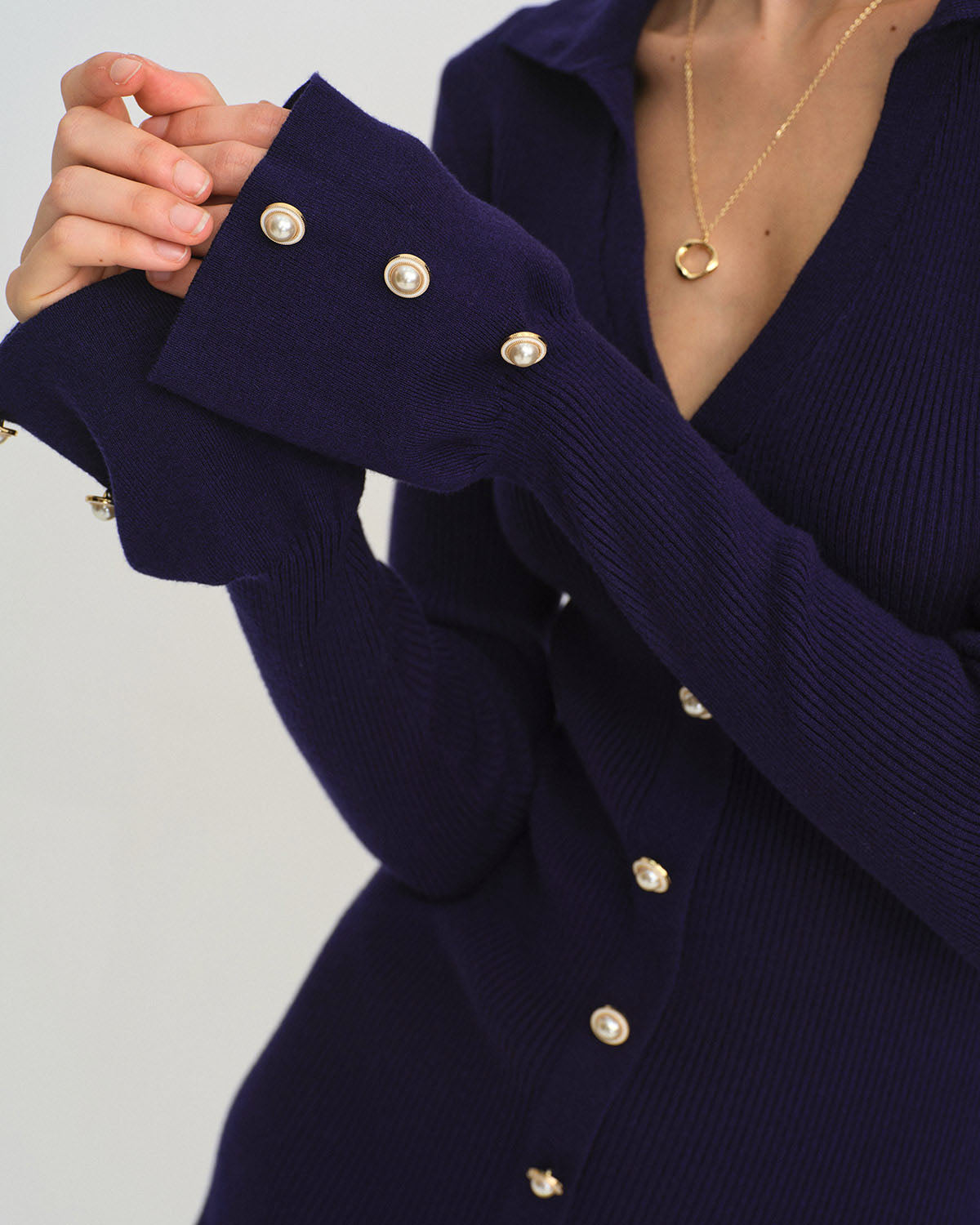 Women's Knitted Viscose Sweater Dress Dresses - RIHOAS