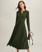 Women's Knitted Viscose Sweater Dress Dresses - RIHOAS