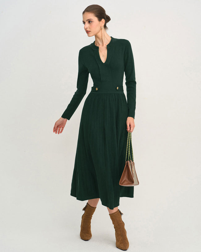 Women's Knitted Viscose Sweater Dress Dresses - RIHOAS