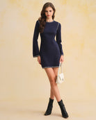 Women's Knitted Viscose Sweater Dress Dresses - RIHOAS