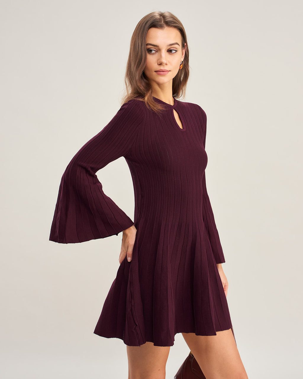 Women's Knitted Viscose Sweater Dress Dresses - RIHOAS
